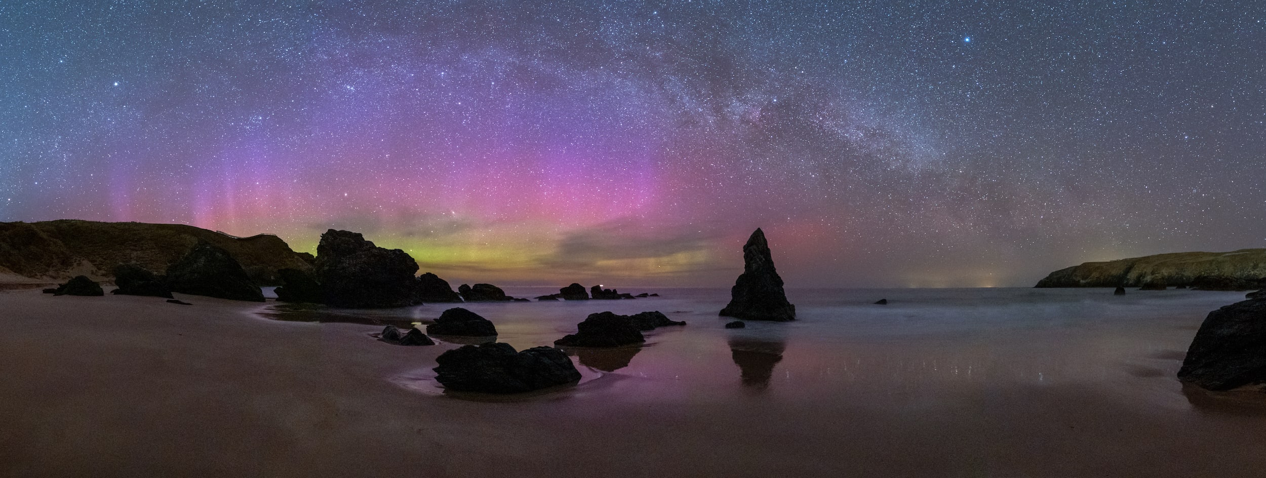 Aurora Sango Sands Durness Scotland UK