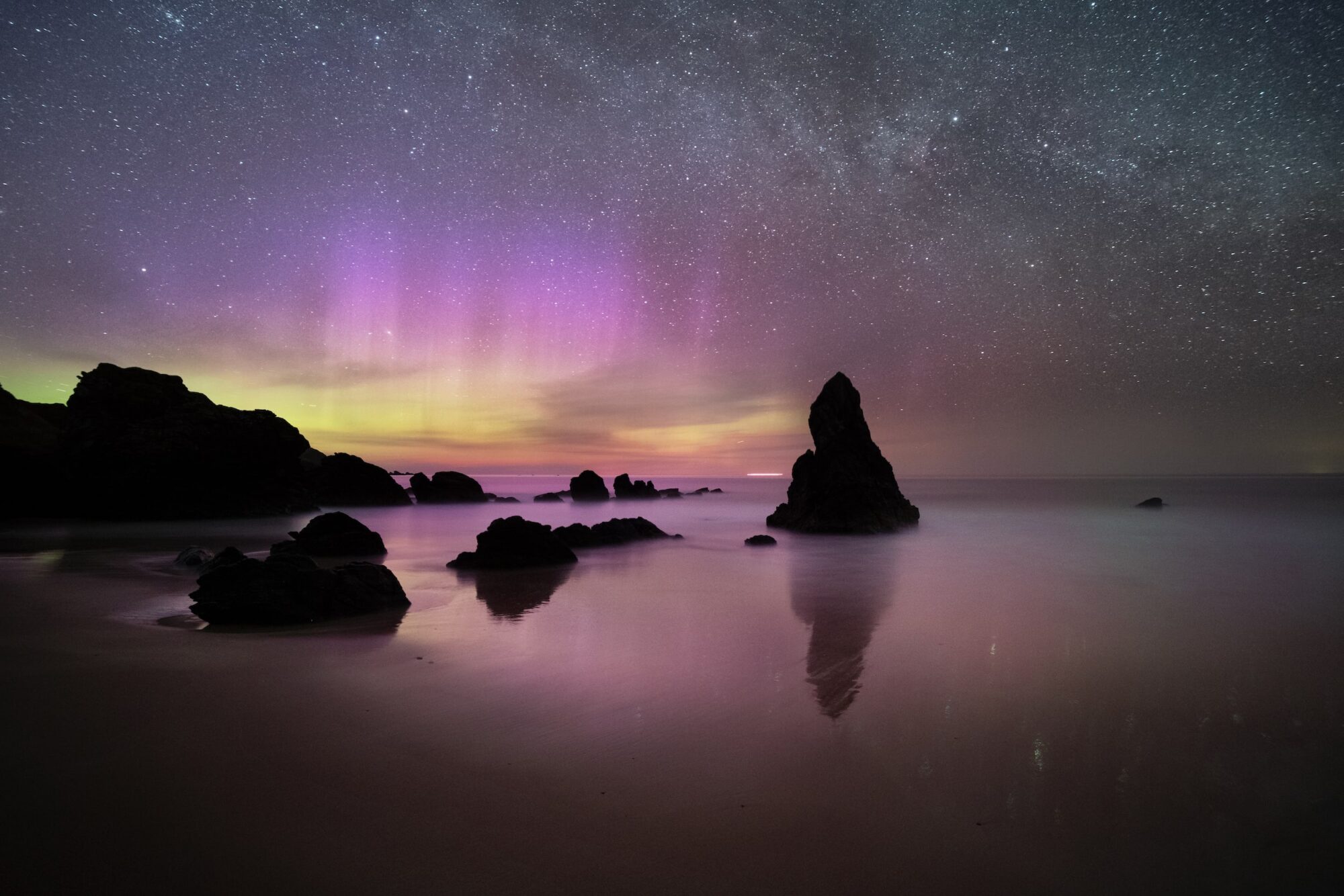 Sango Sands Aurora Scotland