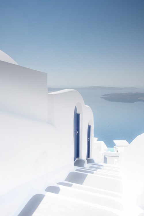 Santorini Blue & White