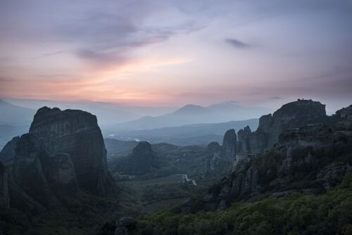 Meteora Sunset Greece