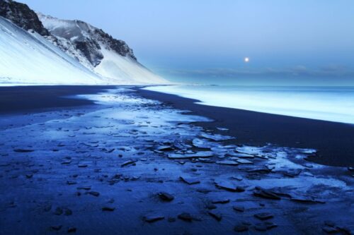 Pale Moonlight South Iceland