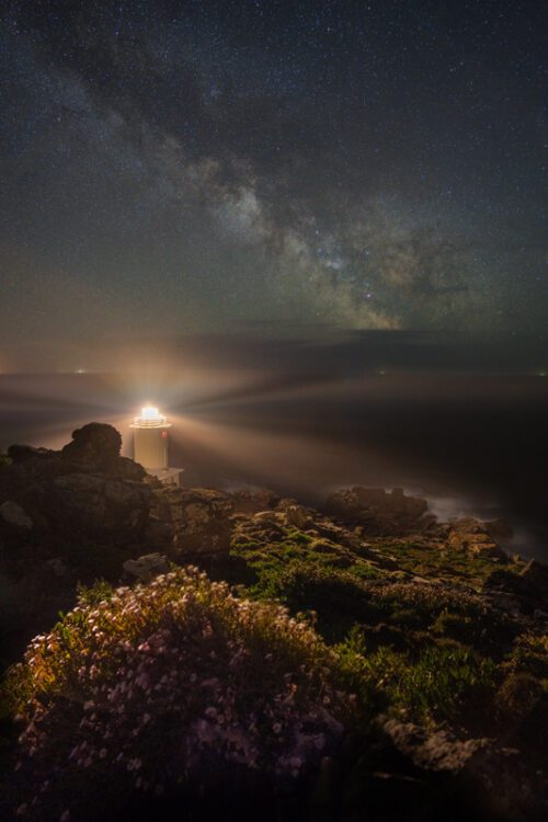Tater-du Lighthouse Milky Way Cornwall