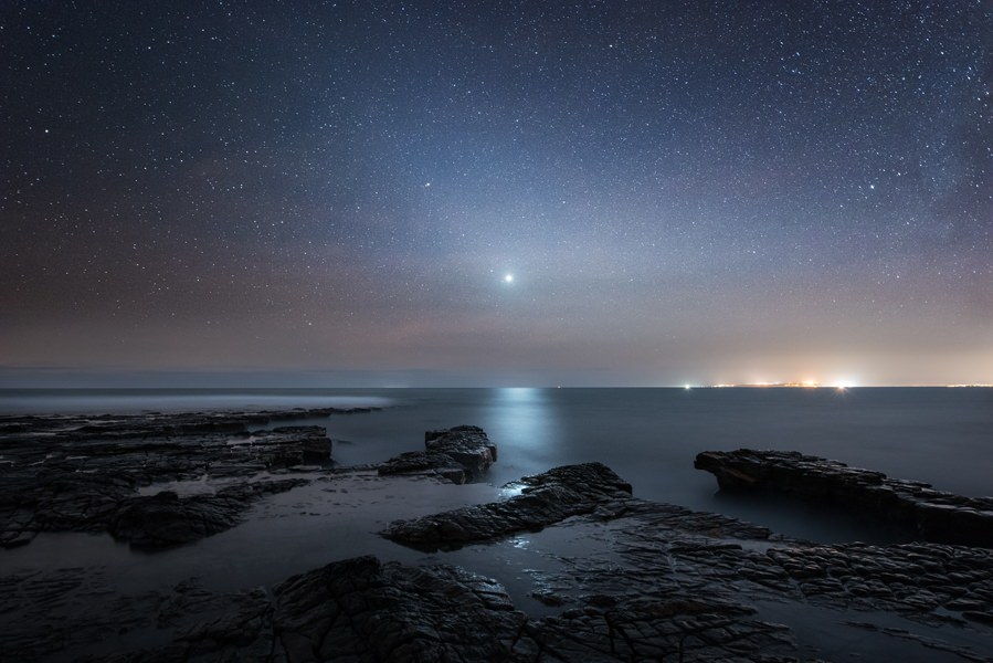 Venus over Hobarrow Bay