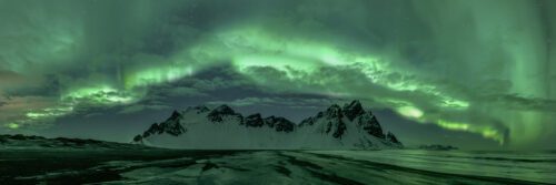 Vestrahorn Aurora Iceland